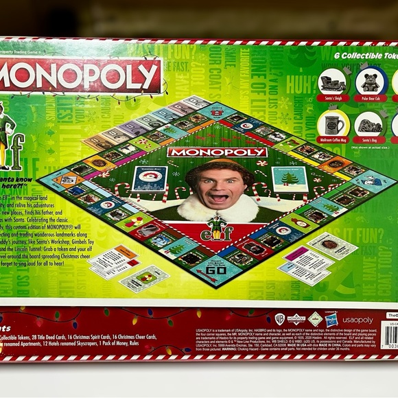 MONOPOLY ELF Board Game Collector’s Edition Will Ferrell Brand New Sealed Box - Picture 11 of 11